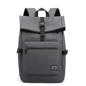 16 Inch Oxford Outdoor Leisure Travel Waterproof Lightweight Backpack Commuter School Bag(Dark Gray)