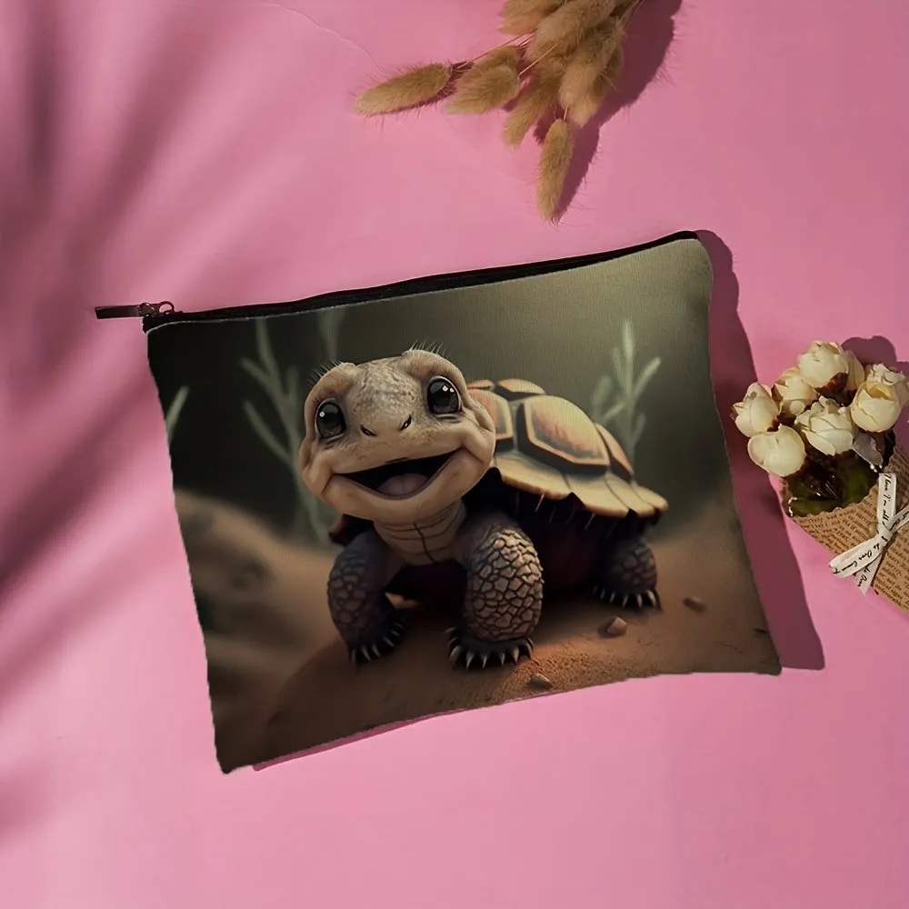 Adorable Turtle Cosmetic Bag  Perfect Birthday or Friend Gift