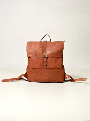 Art N Vintage James : Real Leather Tan Backpack