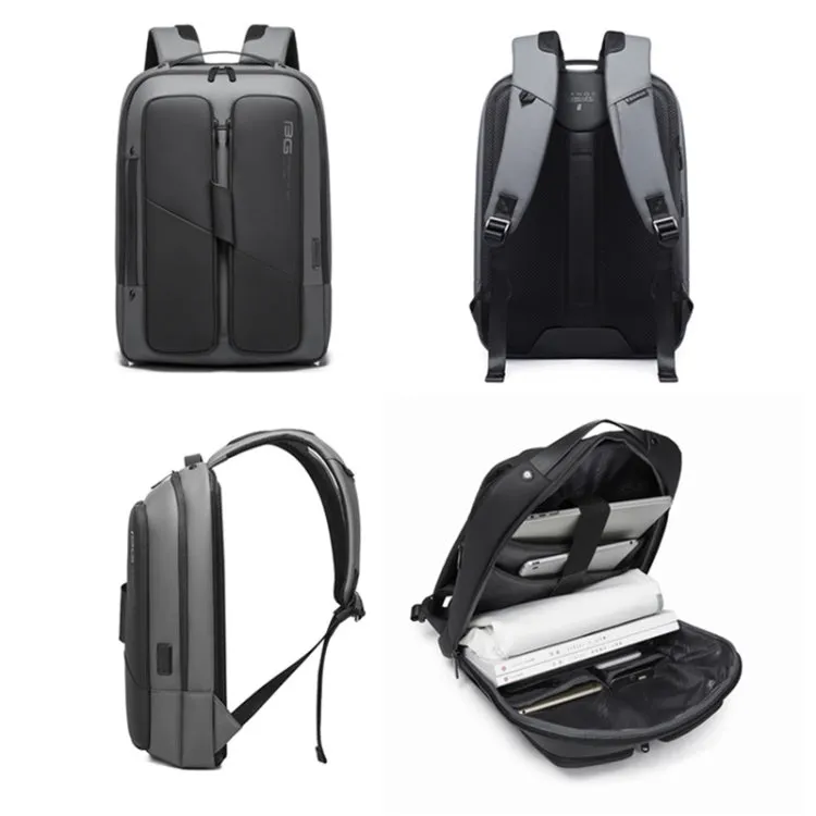 Bange BG-7238 Men Waterproof Anti-theft Backpack with USB Port, Size: 46 x 32 x 14cm(Grey)