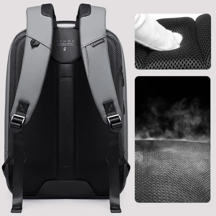 Bange BG-7238 Men Waterproof Anti-theft Backpack with USB Port, Size: 46 x 32 x 14cm(Grey)