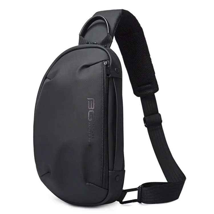 Bange BG-7306 Men Epithelium Coating Waterproof Crossbody Chest Bag with USB Port, Size: 34 x 19 x 6cm(Black)