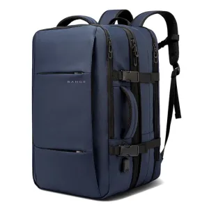 BANGE Business Backpack Men Travel Waterproof Large Capacity Computer Shoulders Bag (Blue)