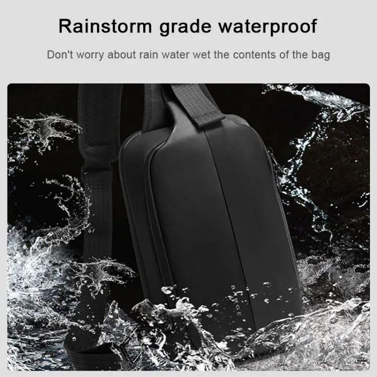 BANGE Men Fashion Men Chest Bag Outdoor Leisure Messenger Bag Waterproof Shoulder Bag (Black)