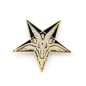 Baphomet Head – Sabbatic Goat Pentagram Occult Enamel Pin