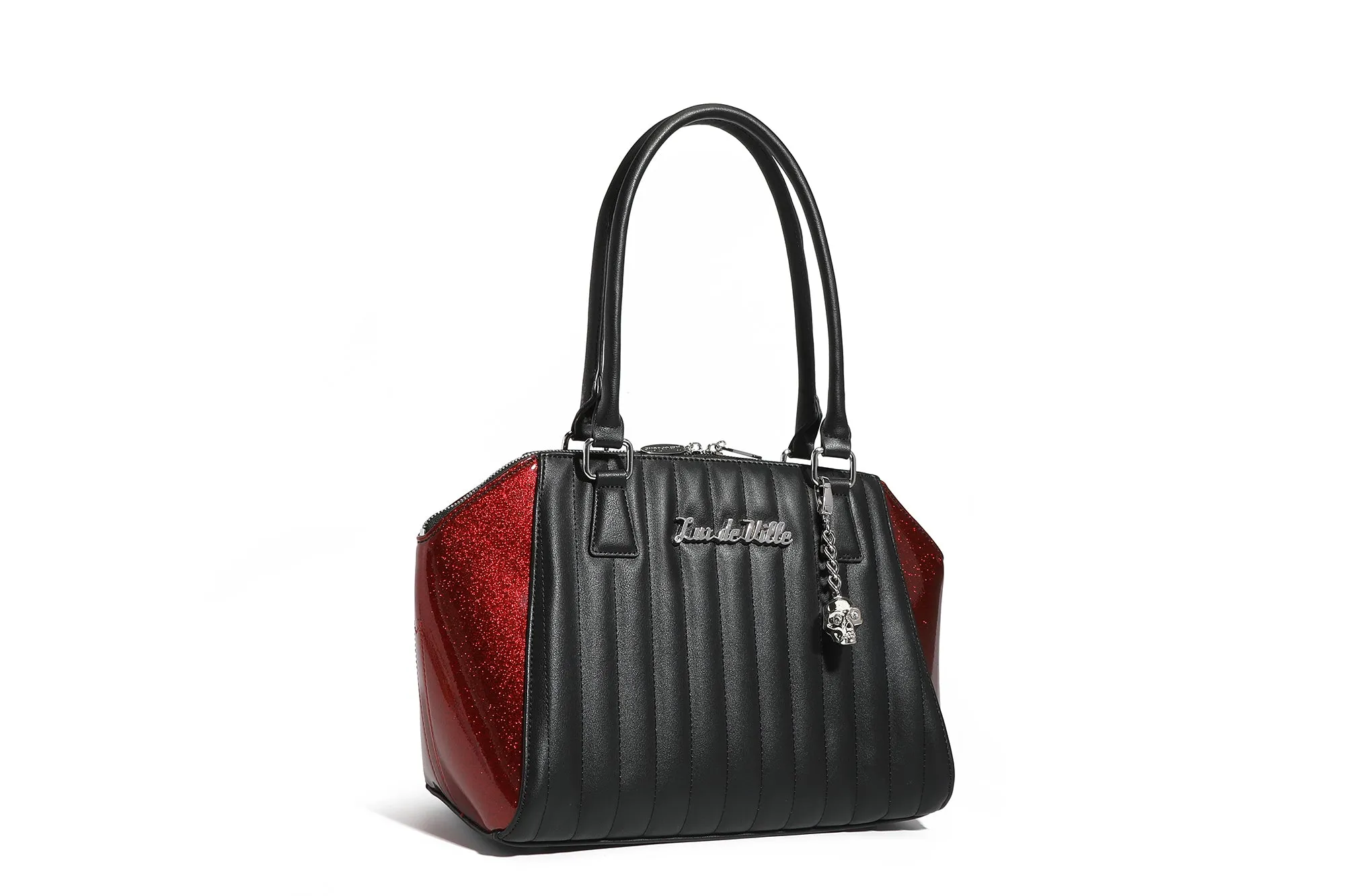 Black and Red Rum Sparkle Stella Tote