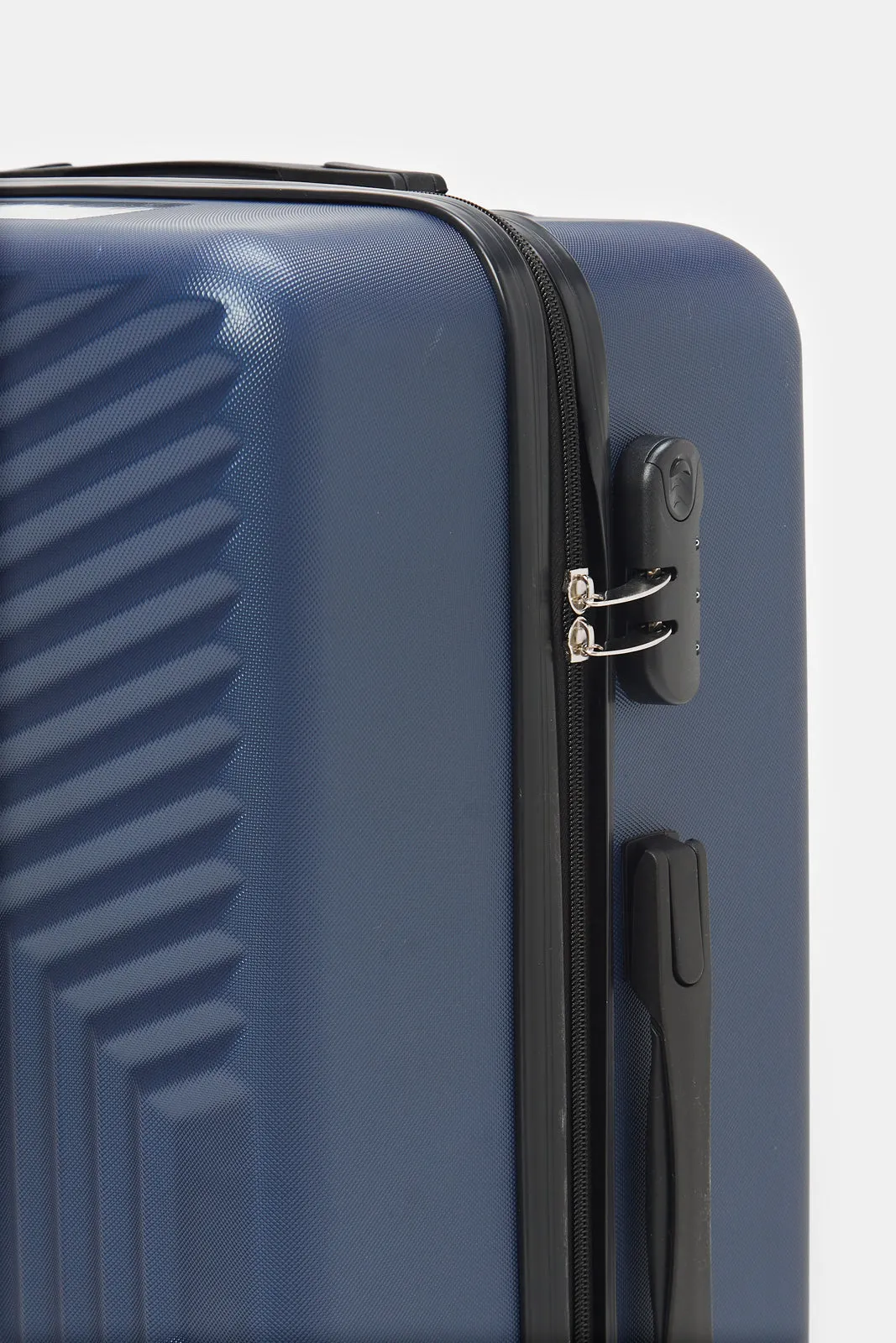 Blue Textured Trolley Luggage (24 Inch)