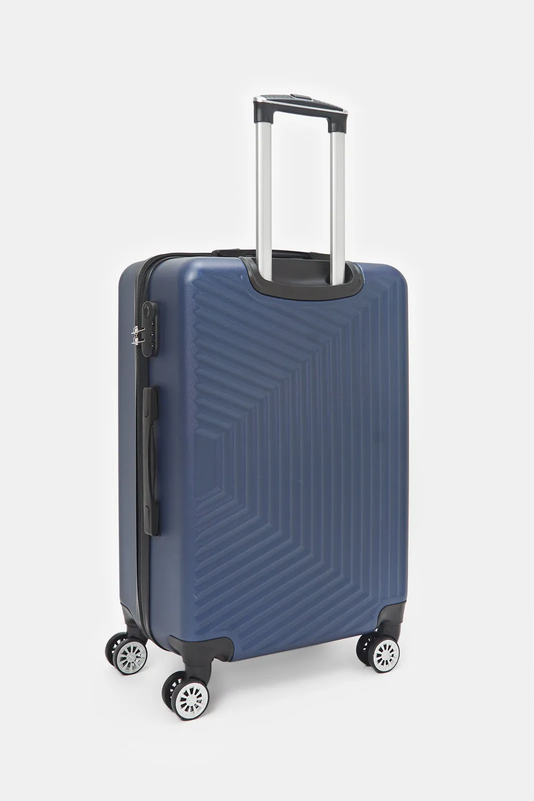 Blue Textured Trolley Luggage (24 Inch)