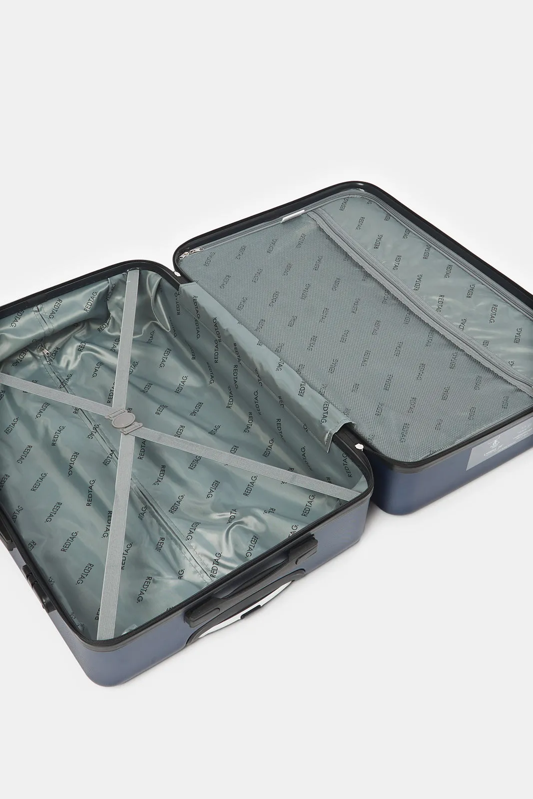 Blue Textured Trolley Luggage (24 Inch)