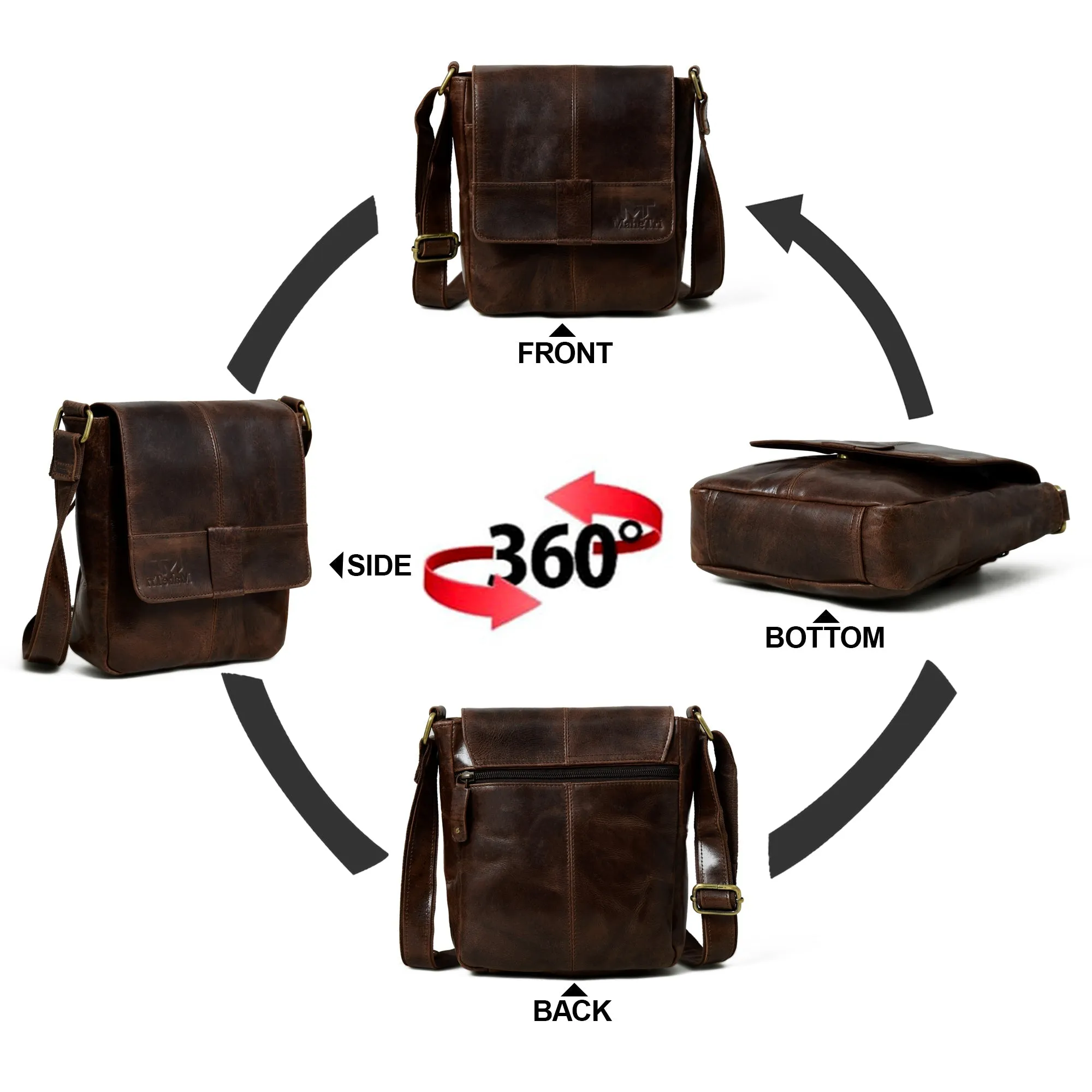 Brown Leather Crossbody Bag