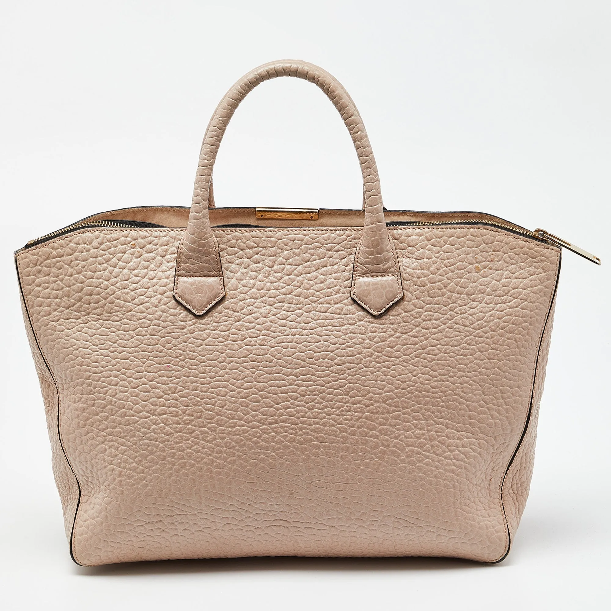 BURBERRY Beige Leather Medium Dewsbury Tote