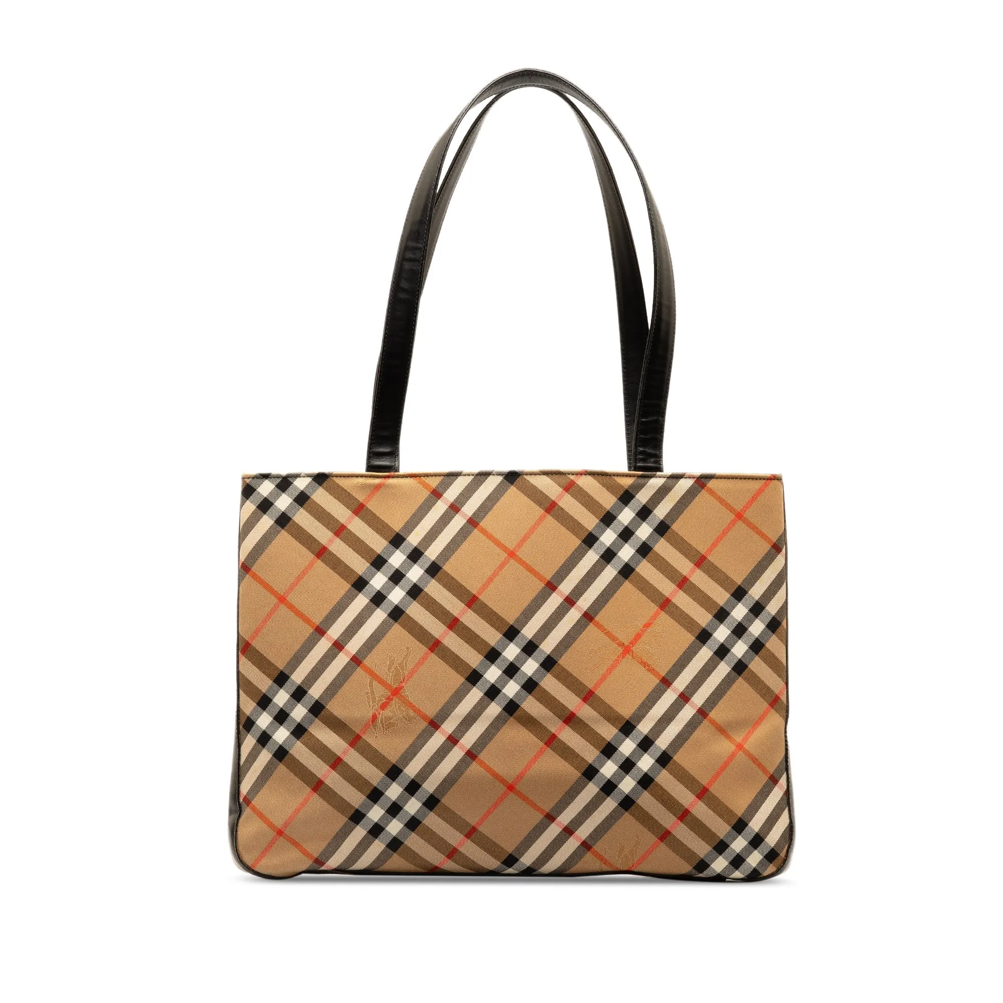 BURBERRY Nova Check Double Pocket Tote Tote Bag