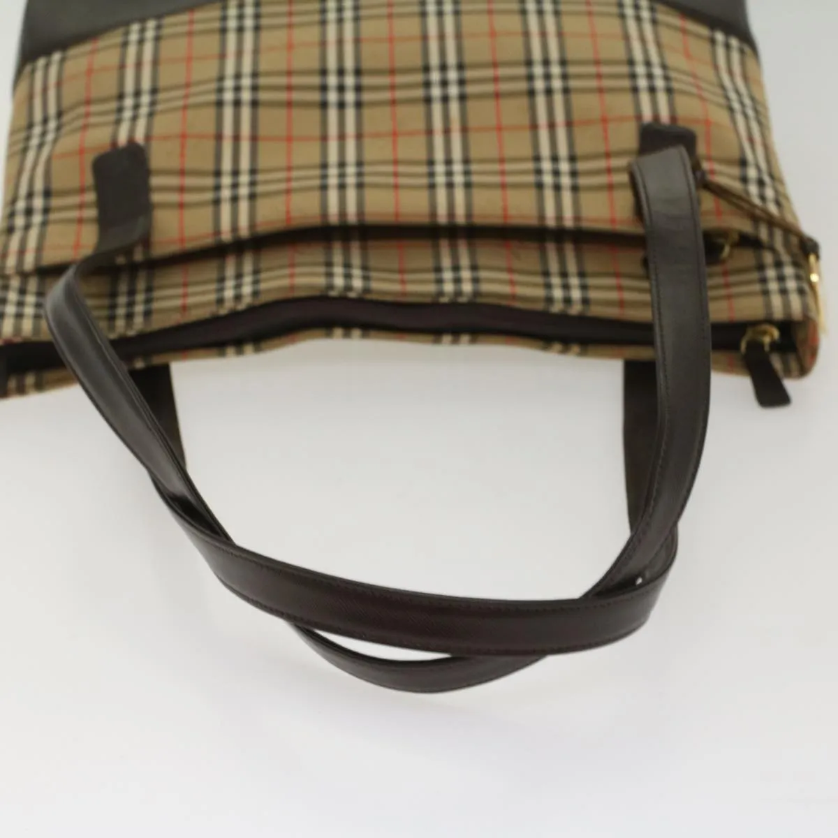 BURBERRY Nova Check Shoulder Bag Canvas Beige Brown  hk811