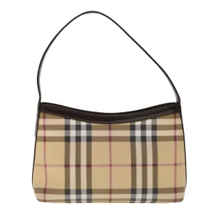 BURBERRY Nova Check Shoulder Bag PVC Beige Brown  yk10295