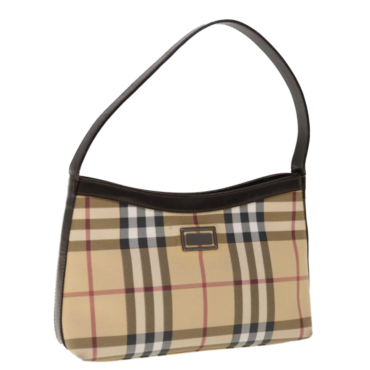 BURBERRY Nova Check Shoulder Bag PVC Beige Brown  yk10295