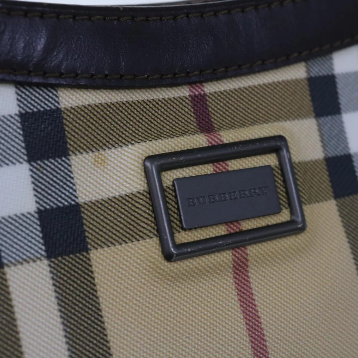 BURBERRY Nova Check Shoulder Bag PVC Beige Brown  yk10295