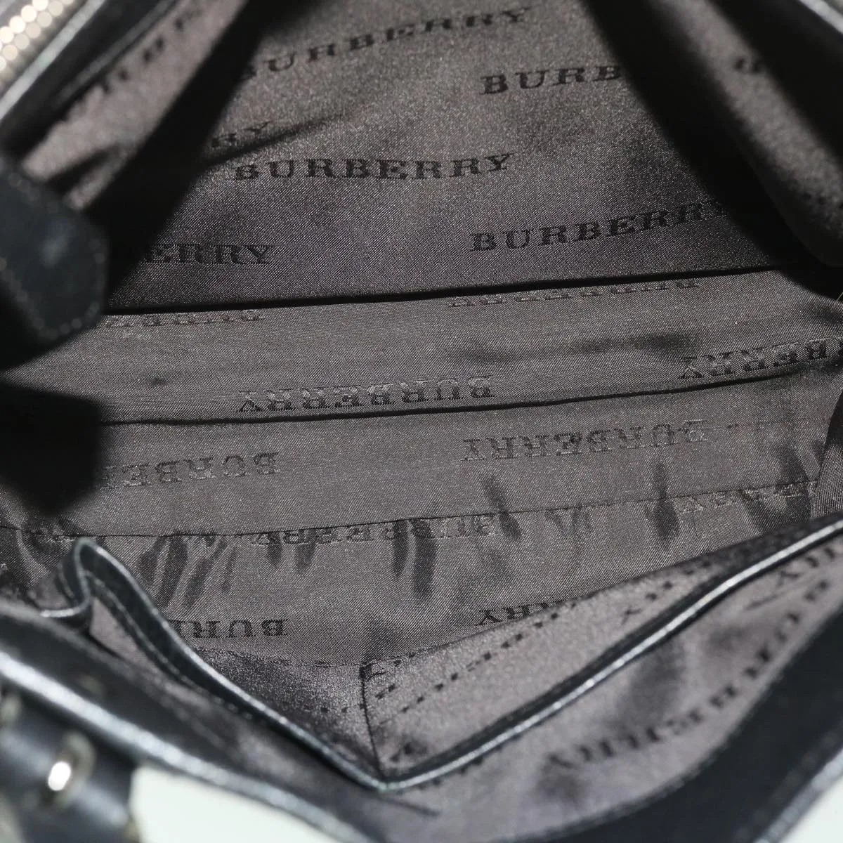 BURBERRY Nova Check Tote Bag Nylon Beige Black  yk8426