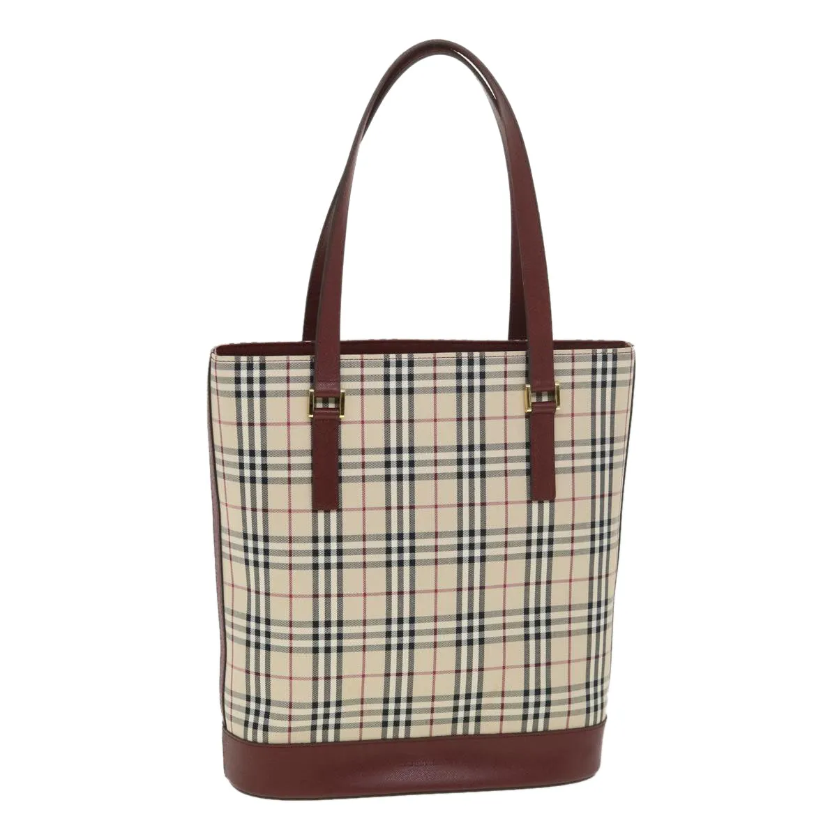 BURBERRY Nova Check Tote Bag Nylon Beige  yk6343