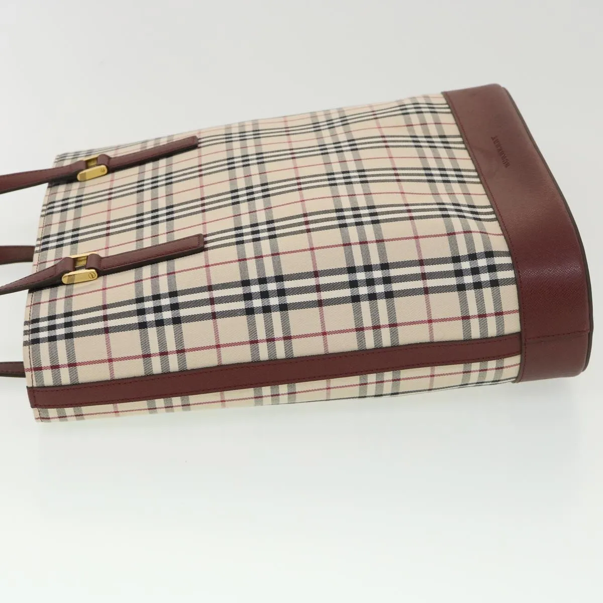 BURBERRY Nova Check Tote Bag Nylon Beige  yk6343