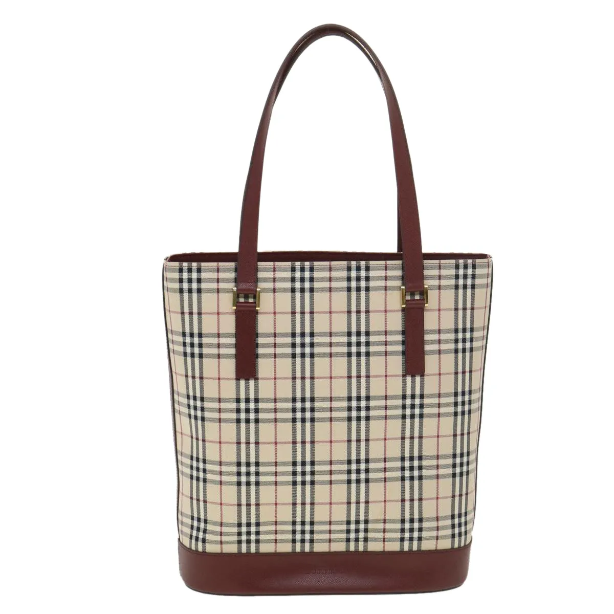 BURBERRY Nova Check Tote Bag Nylon Beige  yk6343