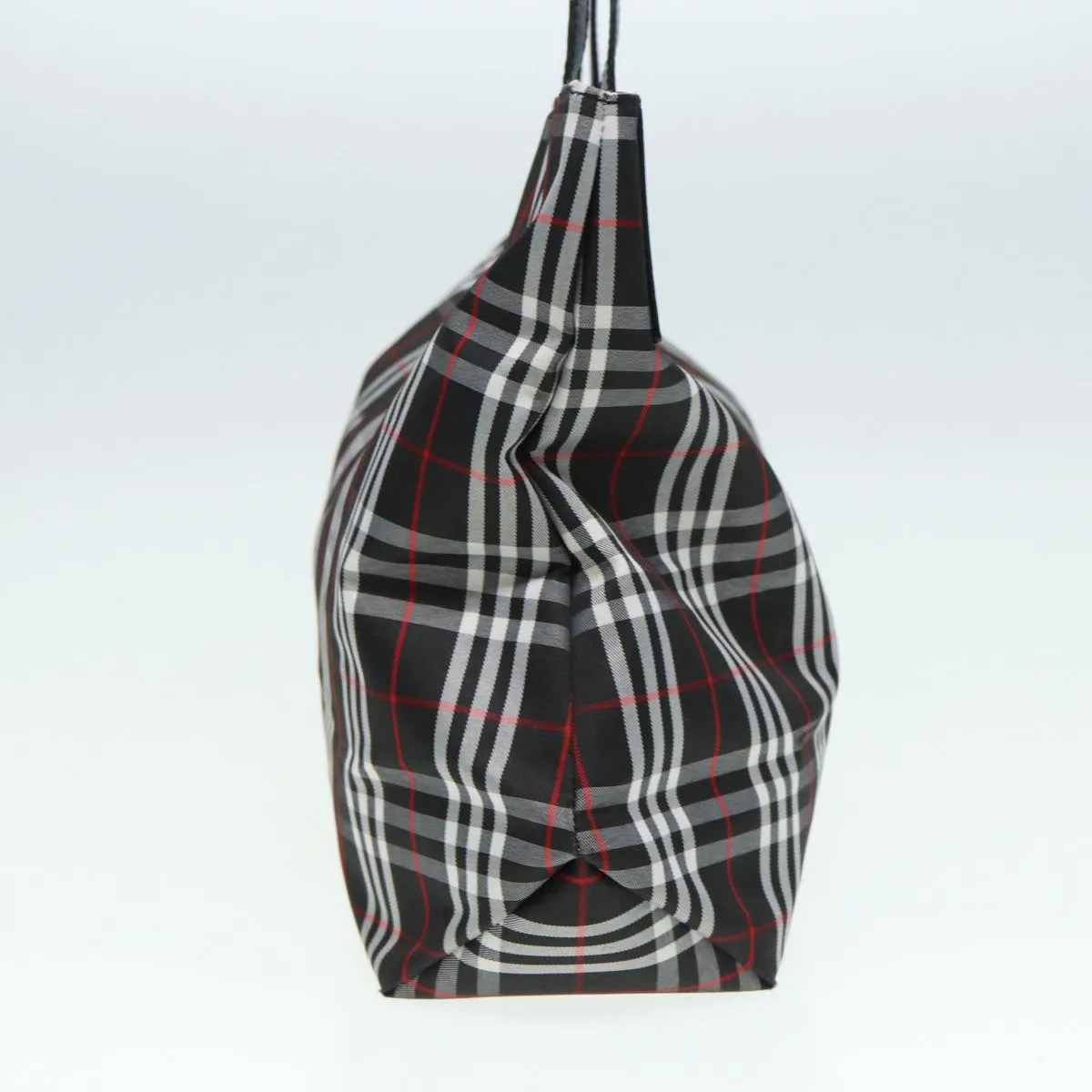 BURBERRY Nova Check Tote Bag Nylon Black Silver  ti1963