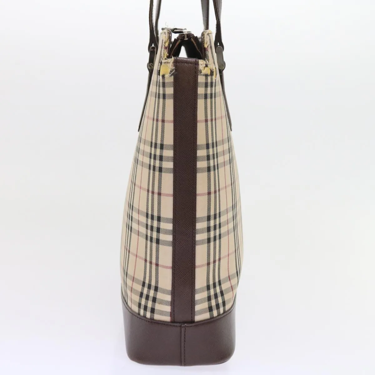 BURBERRY Nova Check Tote Bag Nylon Canvas Beige  56398