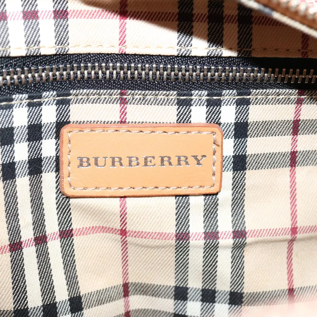 BURBERRY Tote Bag Canvas Red  mr023