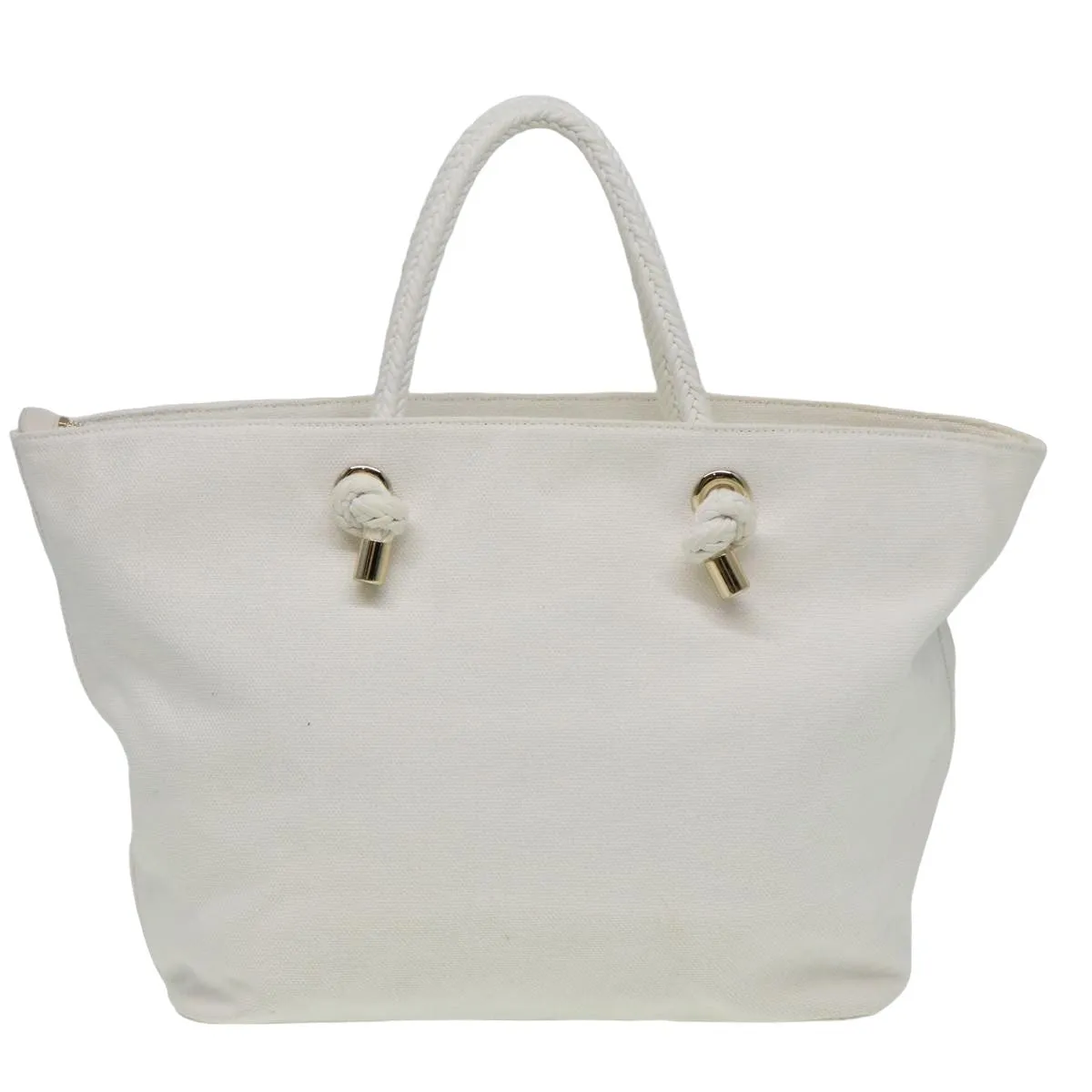 BURBERRY Tote Bag Canvas White  81965