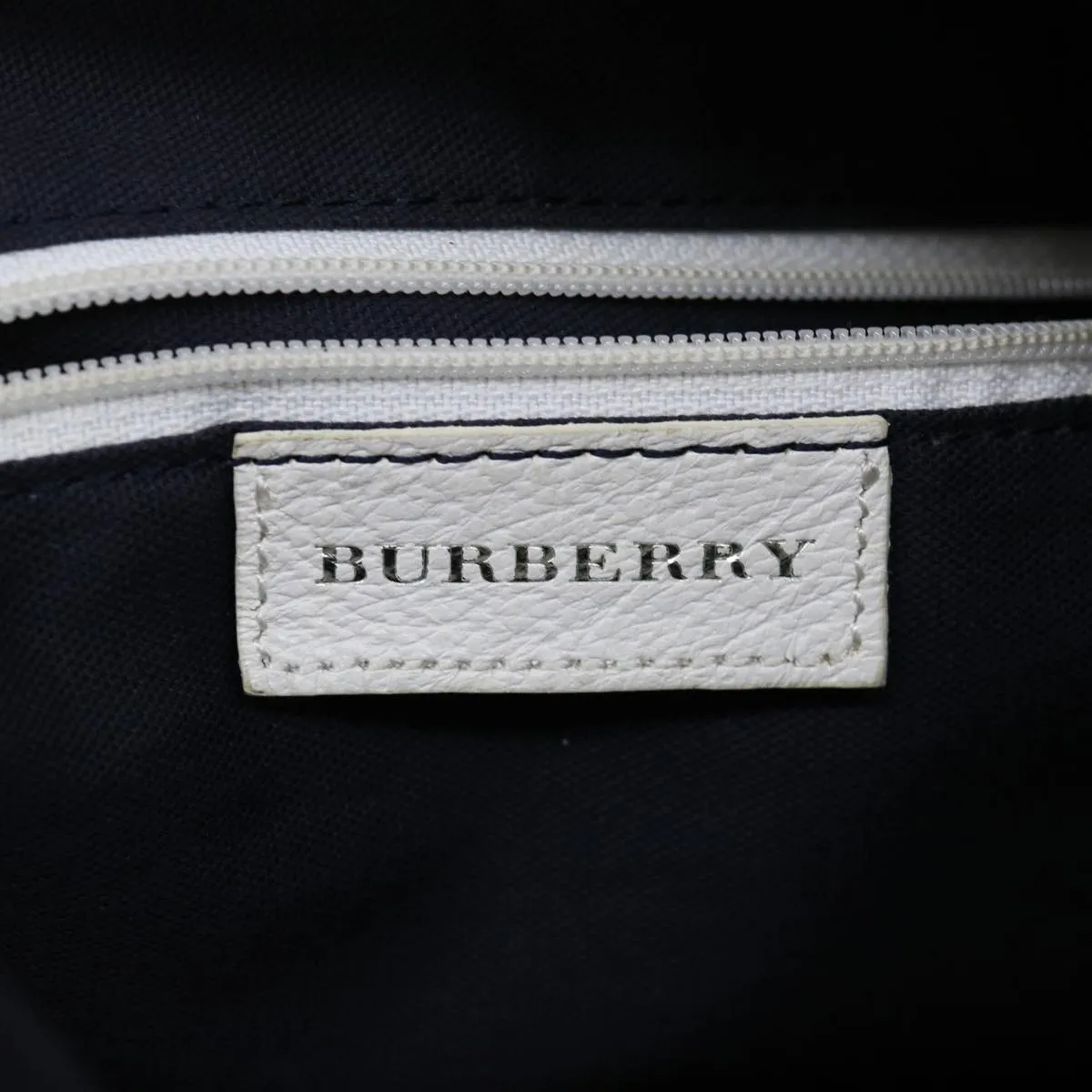 BURBERRY Tote Bag Canvas White  bs13470