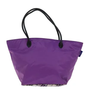 BURBERRYSs Nova Check Blue Label Tote Bag Nylon Purple  bs14287