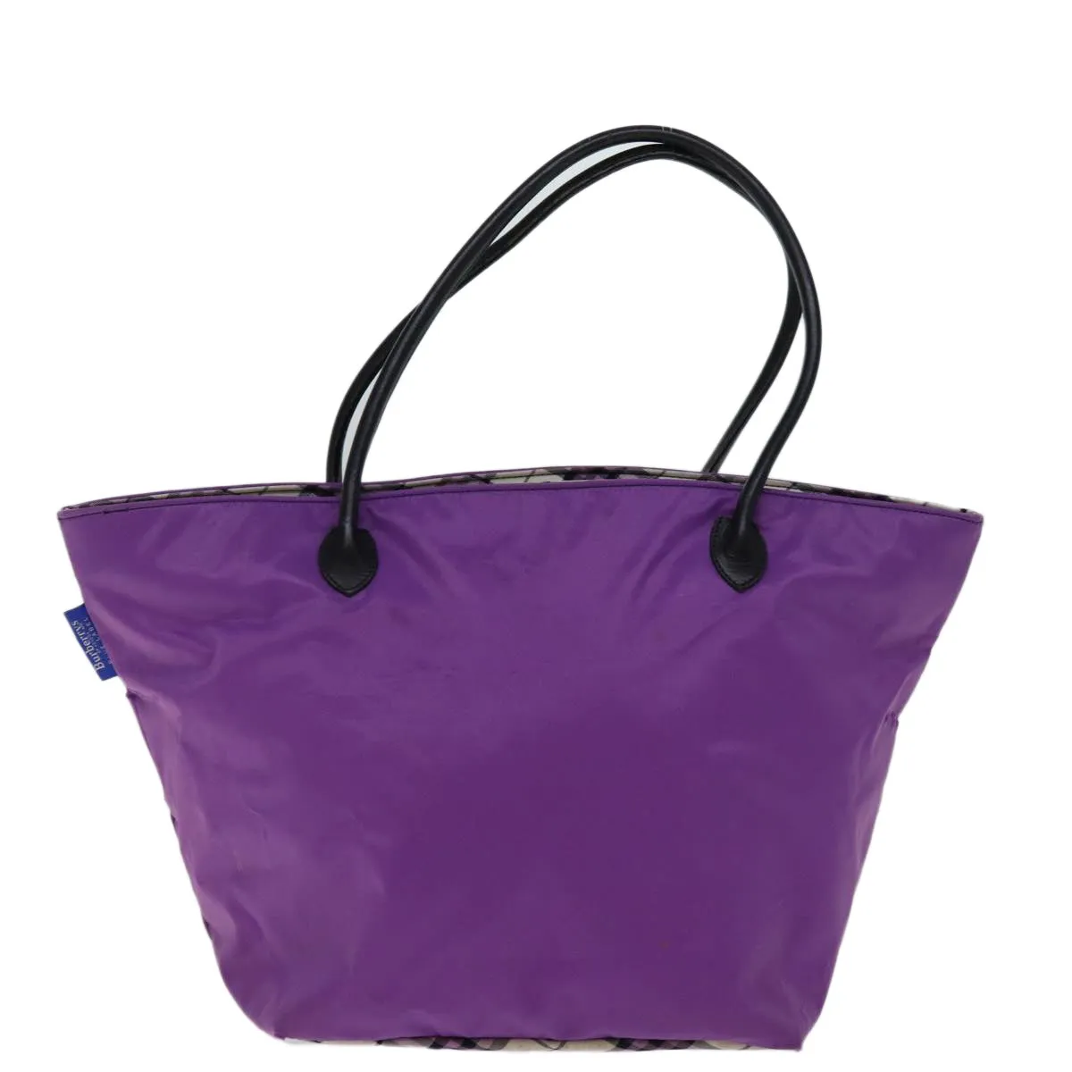 BURBERRYSs Nova Check Blue Label Tote Bag Nylon Purple  bs14287