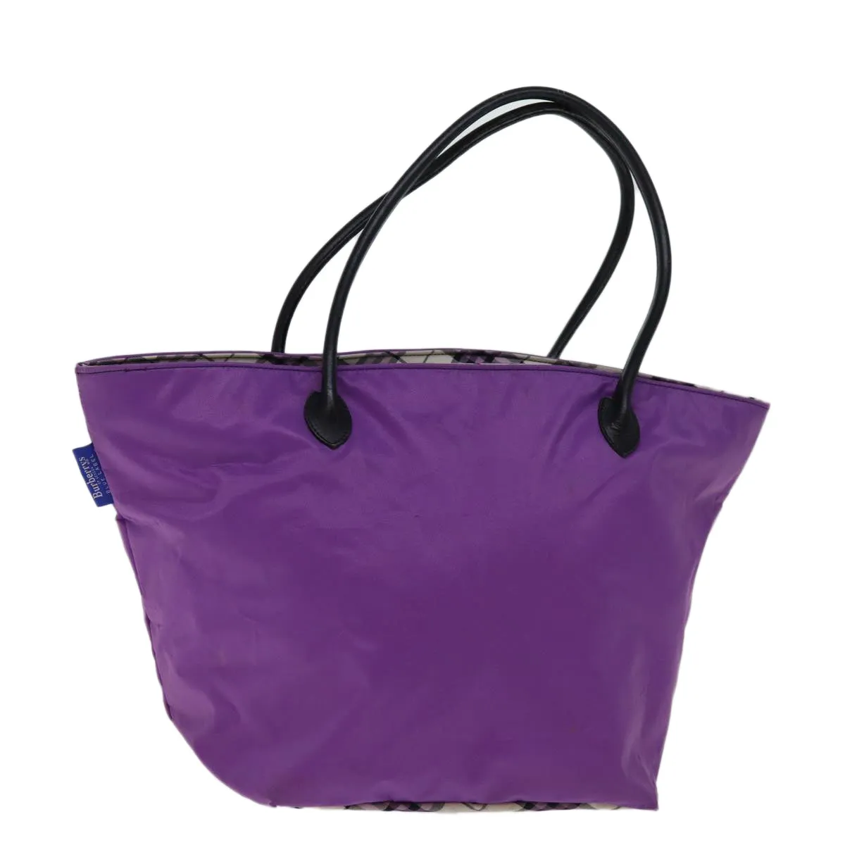 BURBERRYSs Nova Check Blue Label Tote Bag Nylon Purple  bs14287