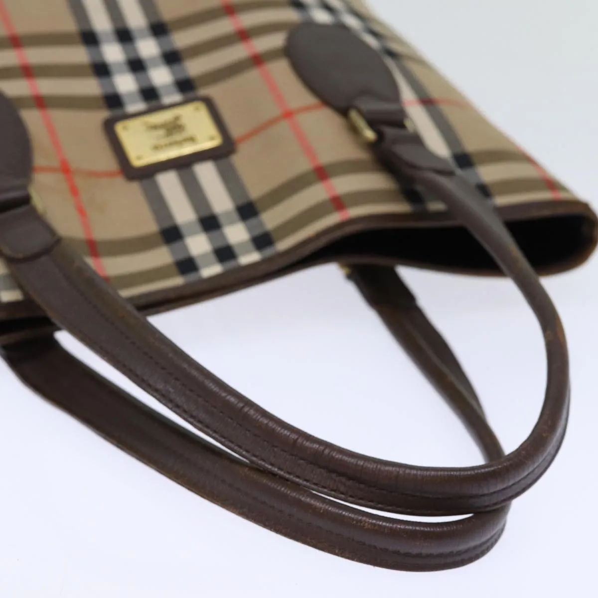 BURBERRYSs Nova Check Tote Bag Canvas Beige  ep4173