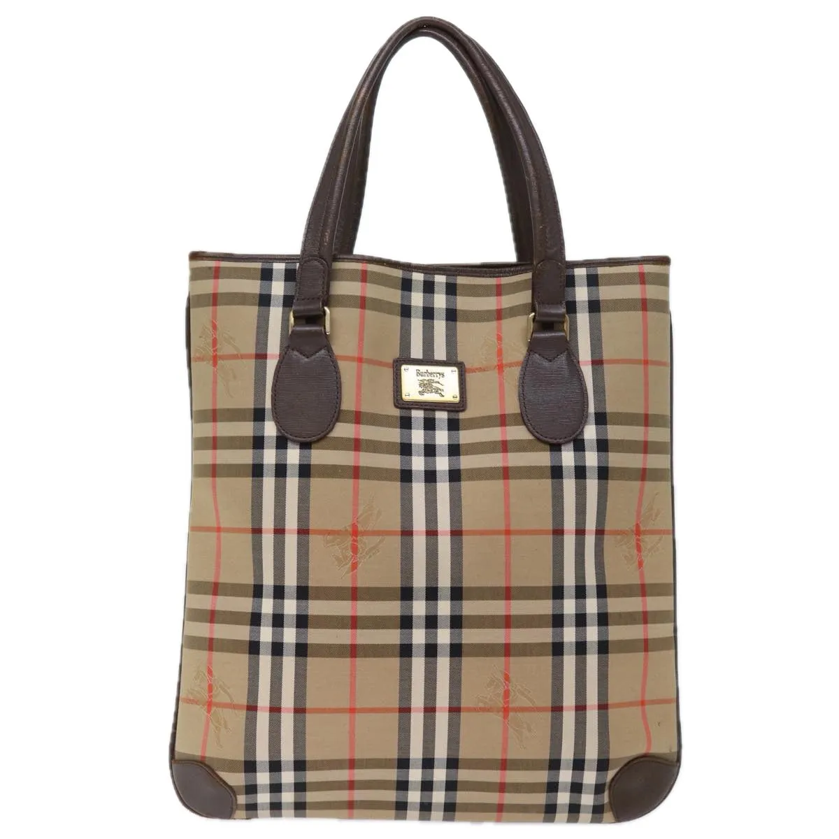 BURBERRYSs Nova Check Tote Bag Canvas Beige  ep4173