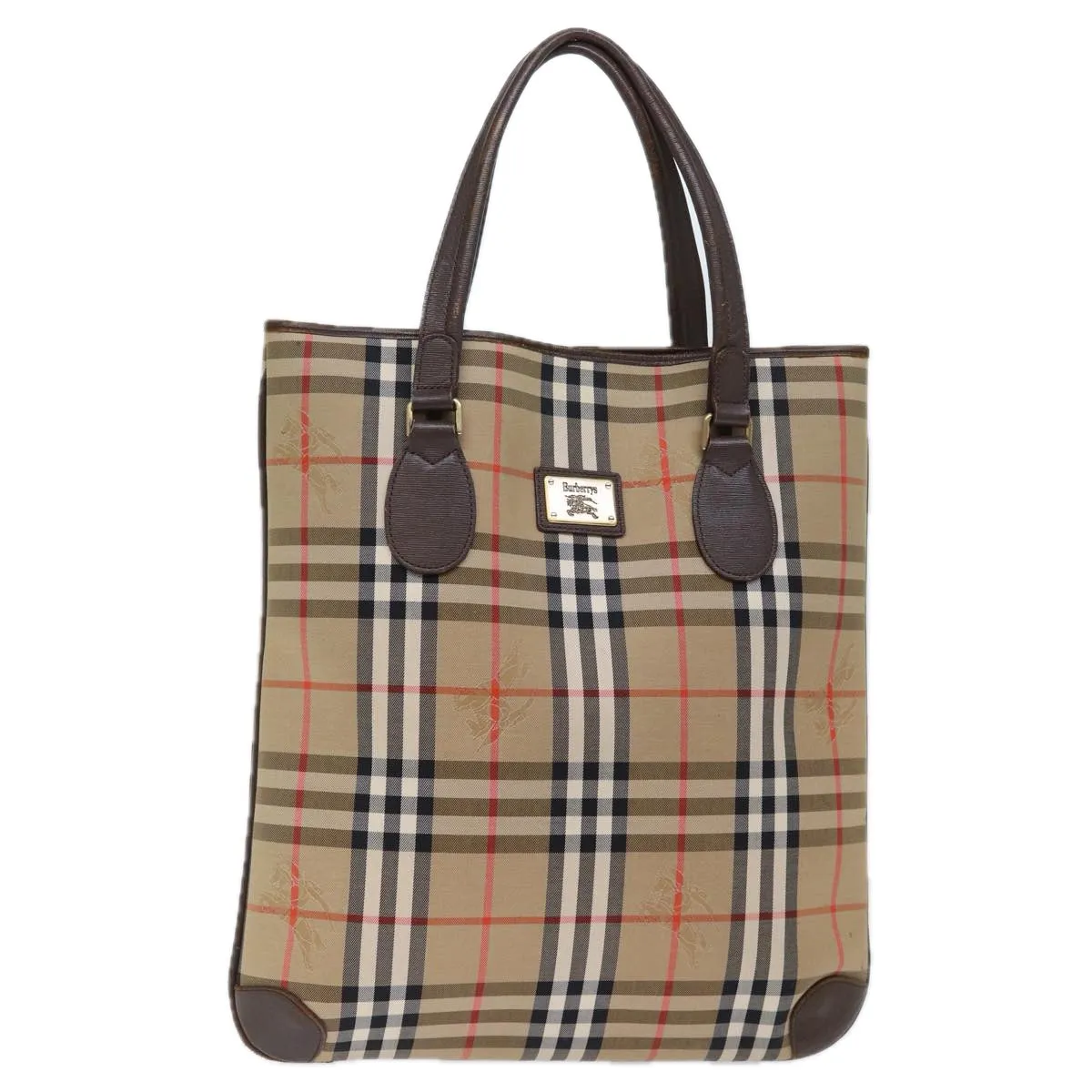 BURBERRYSs Nova Check Tote Bag Canvas Beige  ep4173