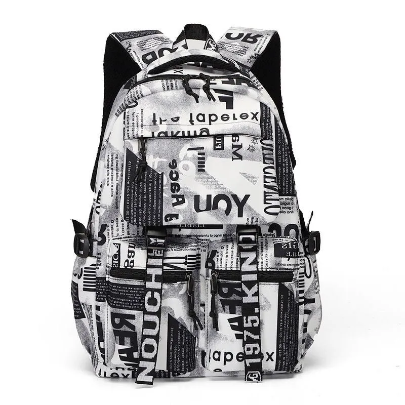 Canvas Letter Printing Backpacks For Women