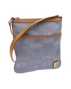 Canvas Shoulder Bag with Adjustable Strap - Light Blue