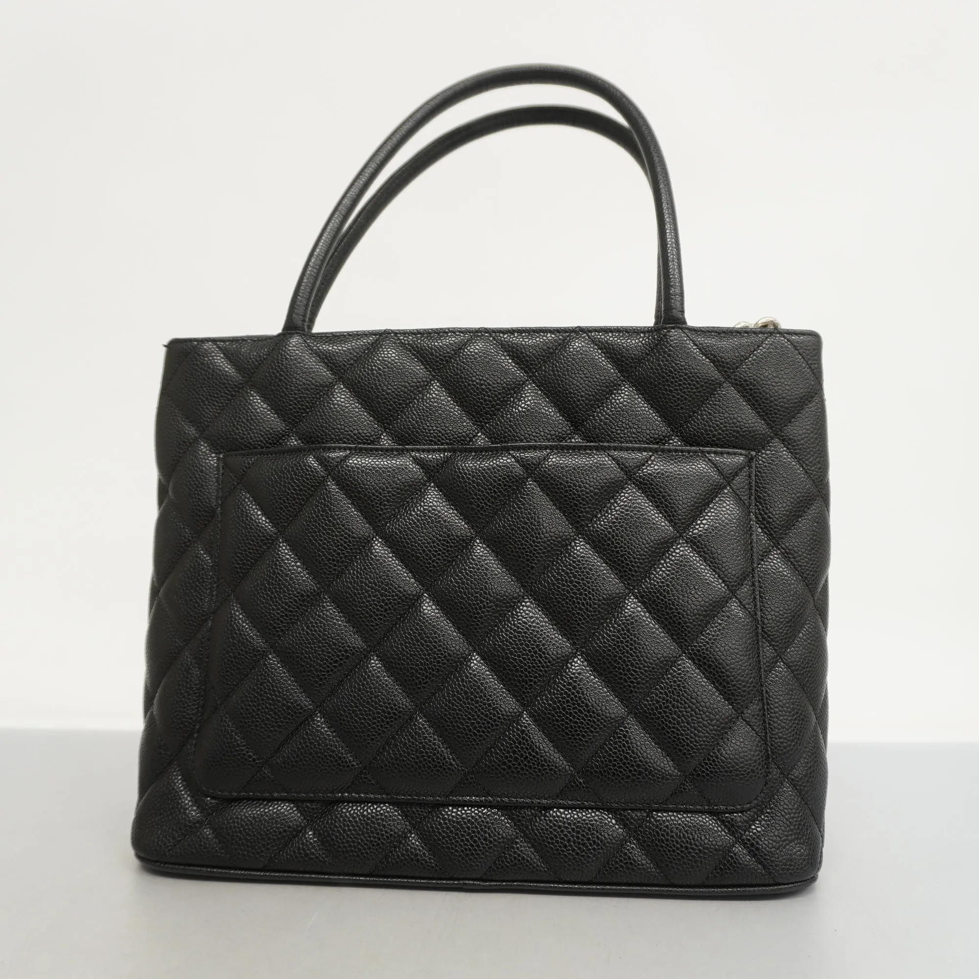 CHANEL  Reprint Tote Women's Caviar Leather Tote Bag Black