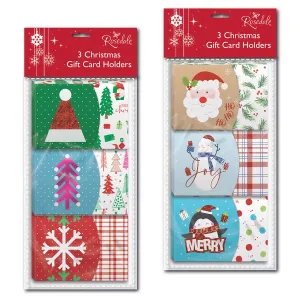 Christmas 3 Gift Card Holders VRT