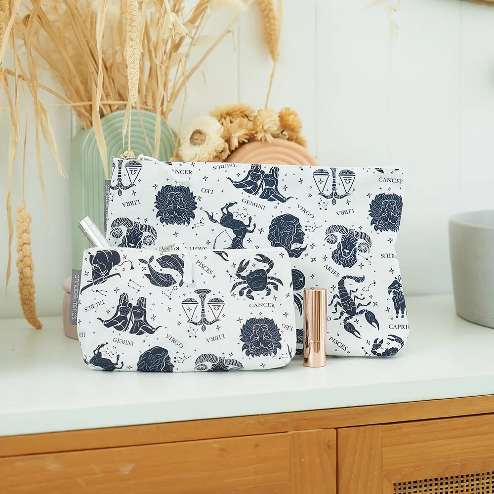 Cosmetic Bag - Large - Zodiac White