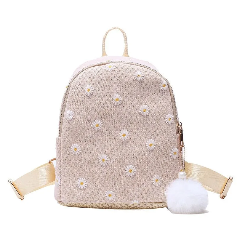 Daisy Embroidery Women Backpacks