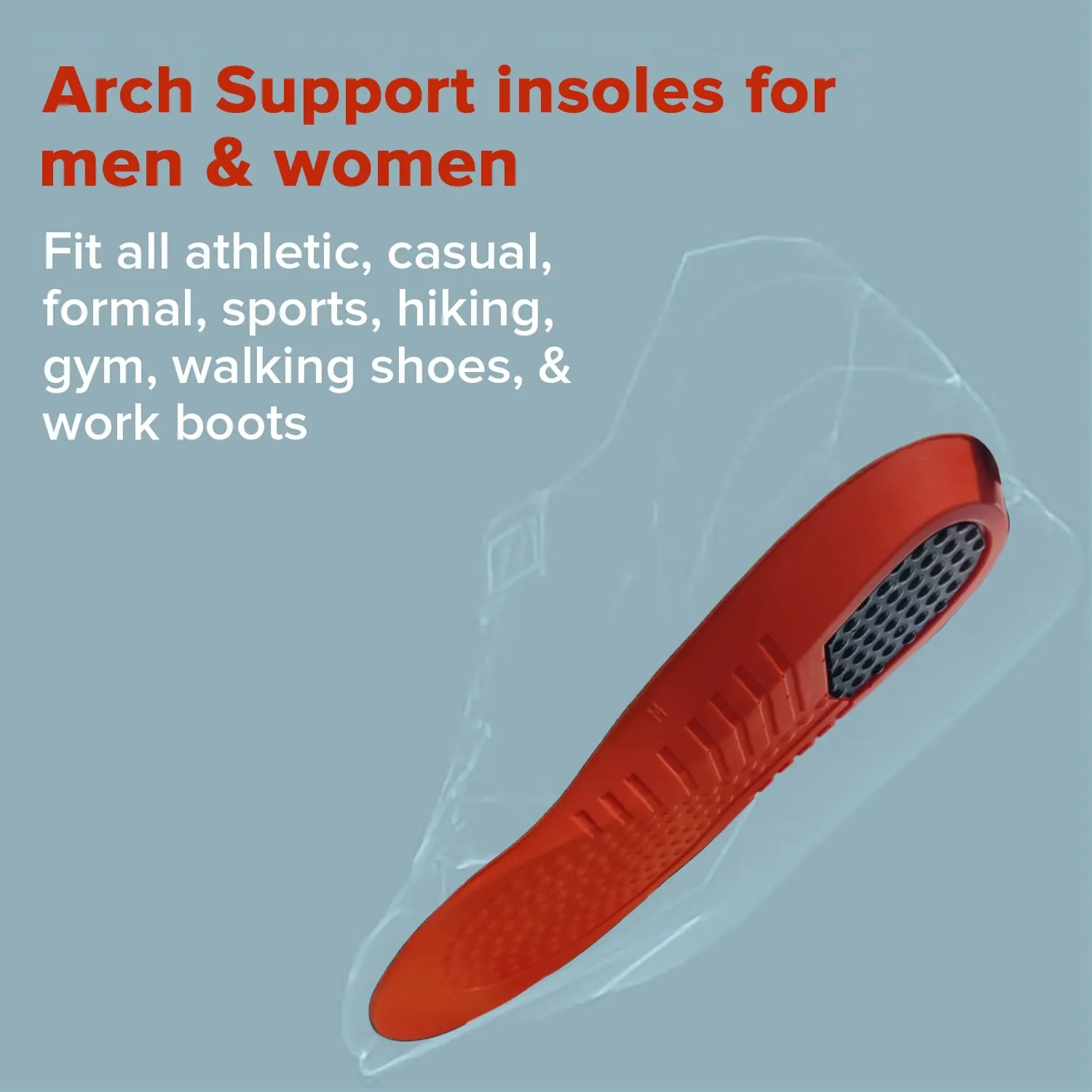 Dr Foot Arch Support Gel Insole Pair | For All-Day Comfort | Shoe Inserts for Flat Feet, High Arch, Foot Pain | Full-Length Orthotics | For Men & Women – 1 Pair (Small Size) (Pack of 3)