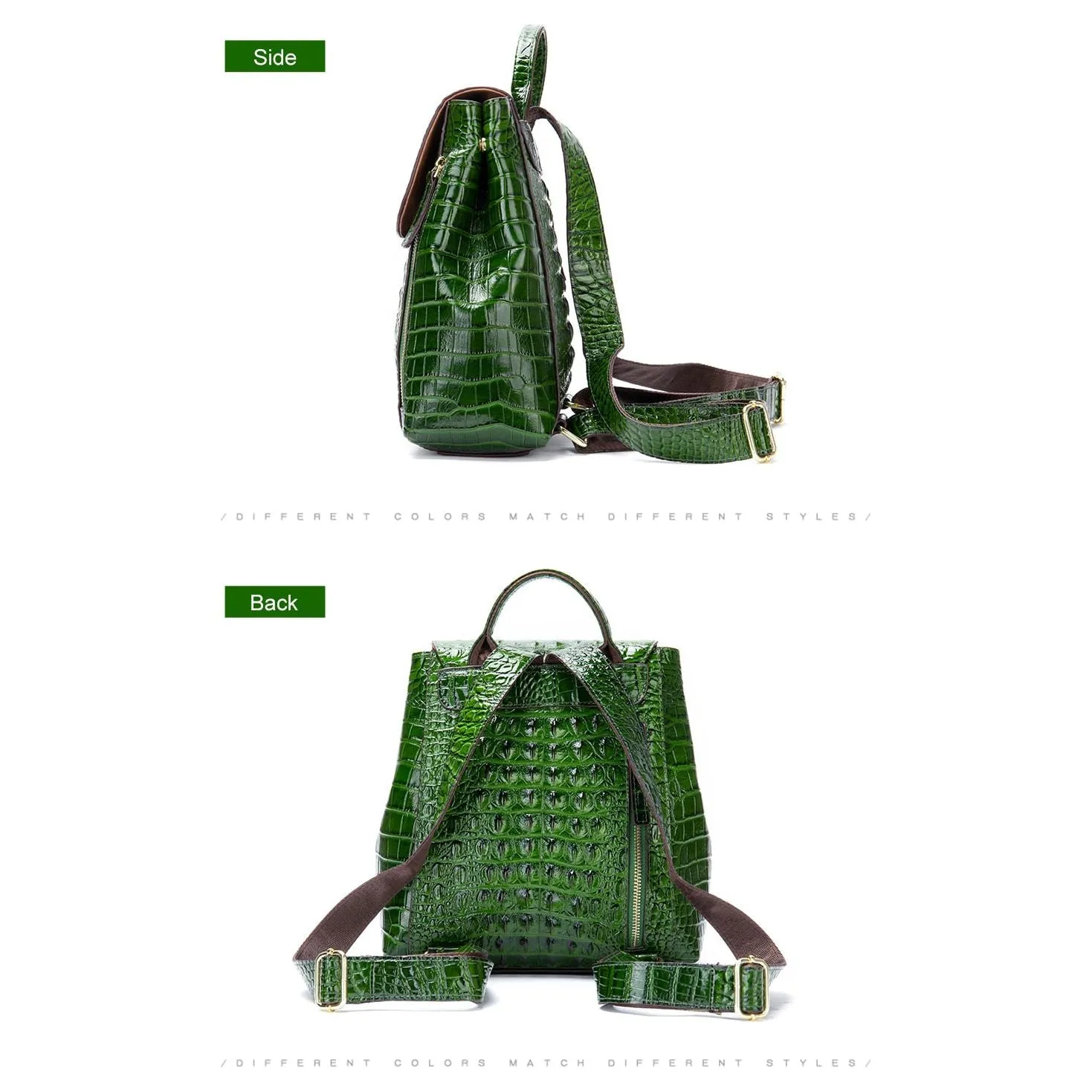 Exotic Chic Croco Texture Women's Fashion Backpack