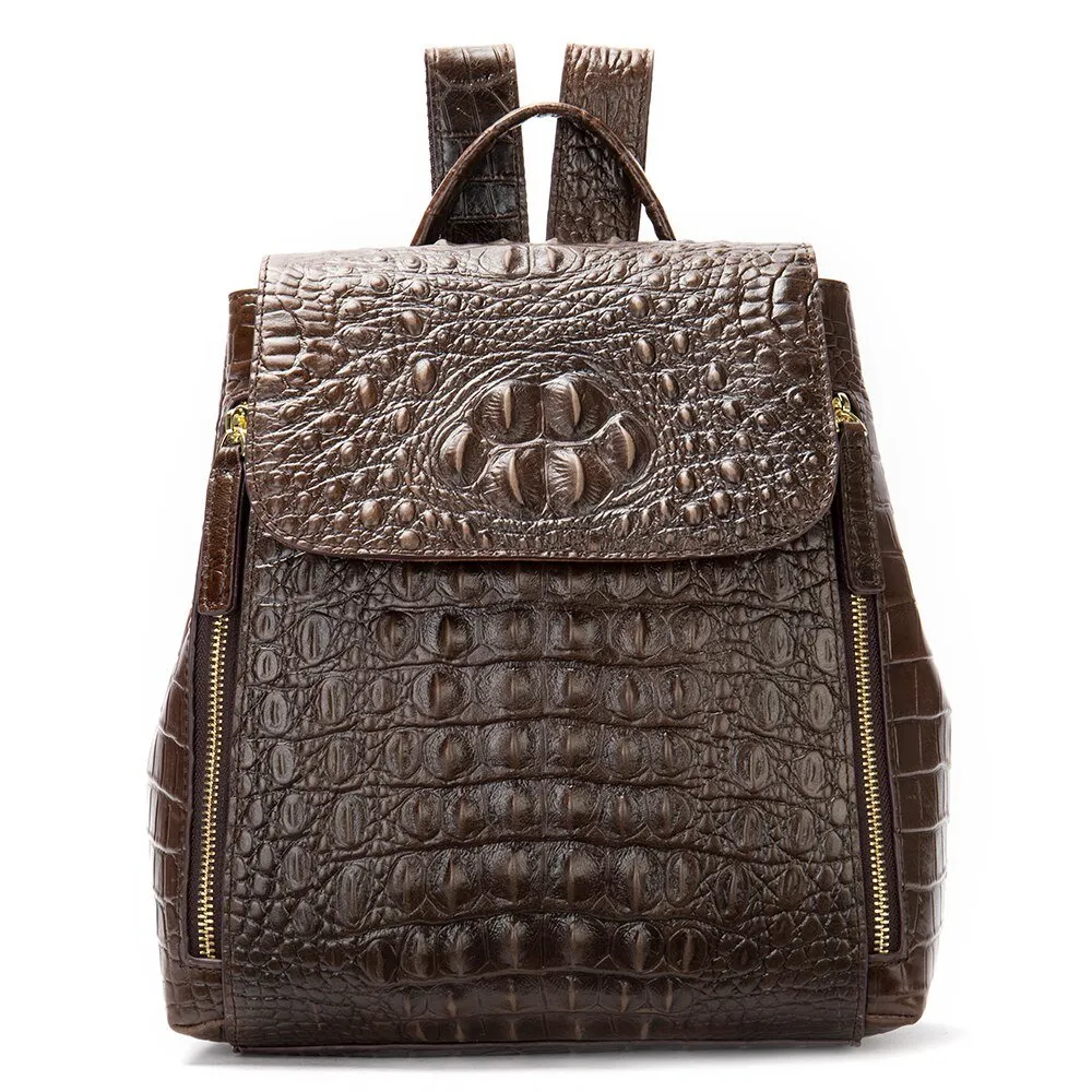 Exotic Chic Croco Texture Women's Fashion Backpack