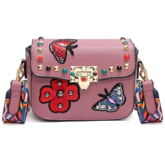 Floral Leather Shoulder Woman's bags