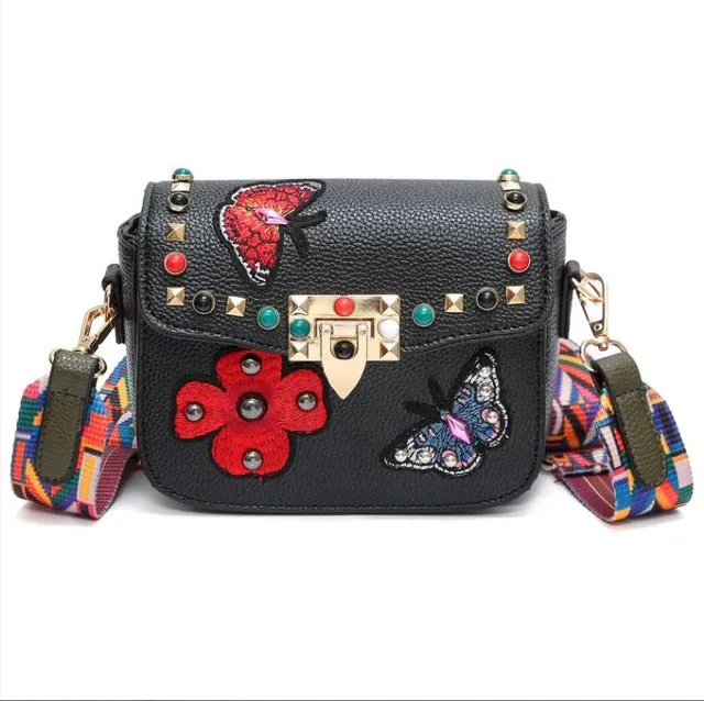 Floral Leather Shoulder Woman's bags