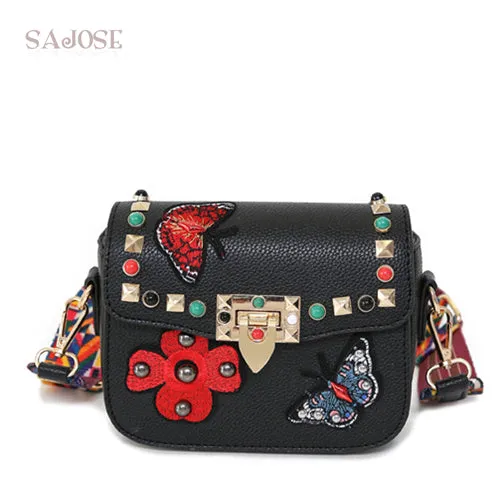 Floral Leather Shoulder Woman's bags