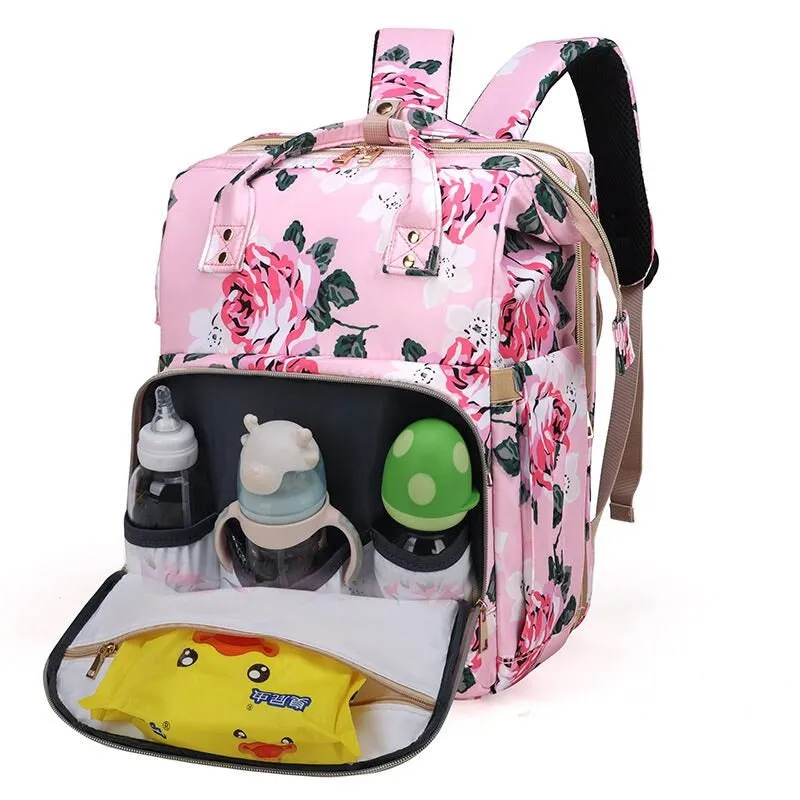 Flower Print Baby Care Backpacks