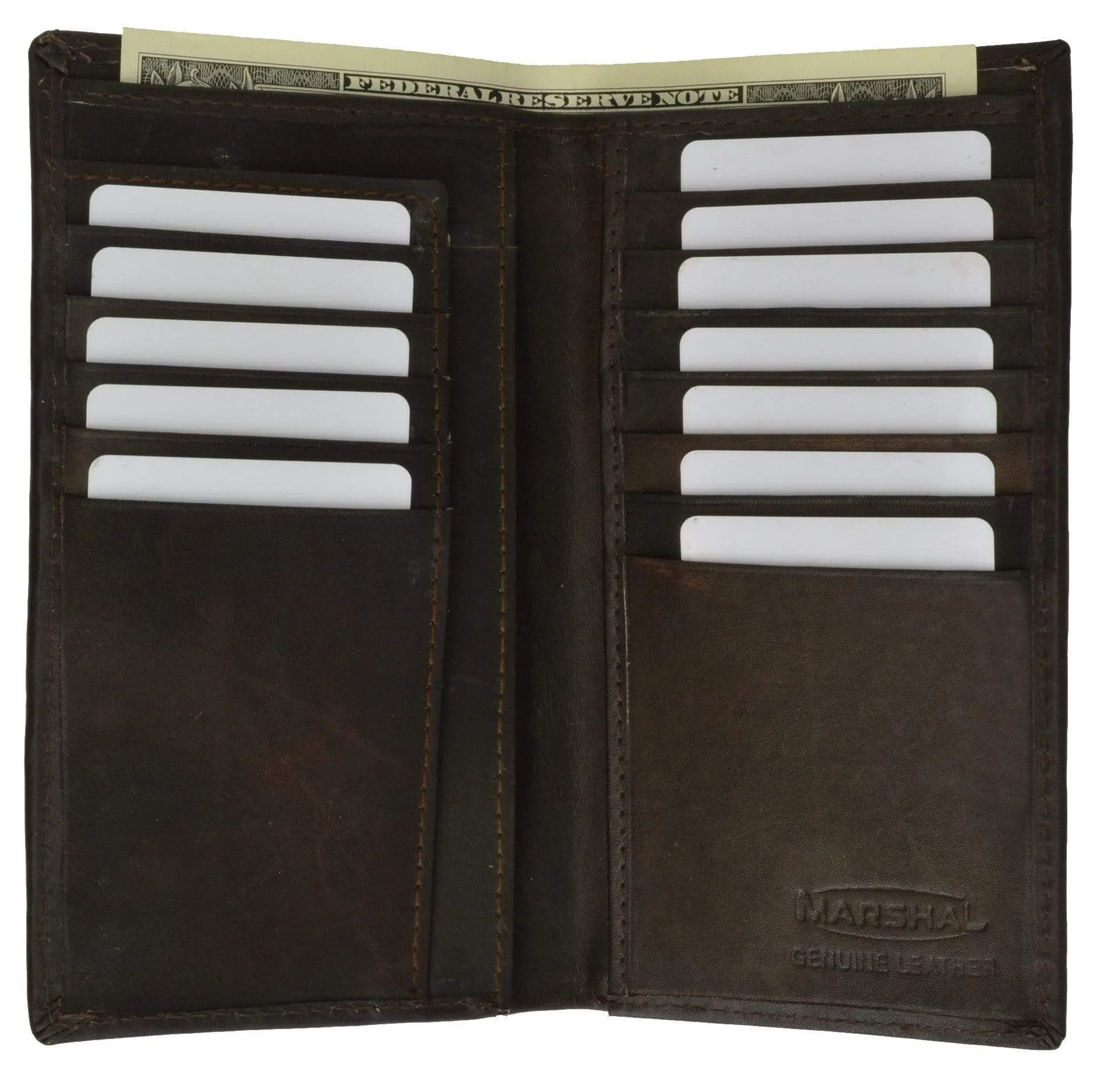 Genuine Leather Checkbook Wallet and Credit Card Holder 254 CF (C)