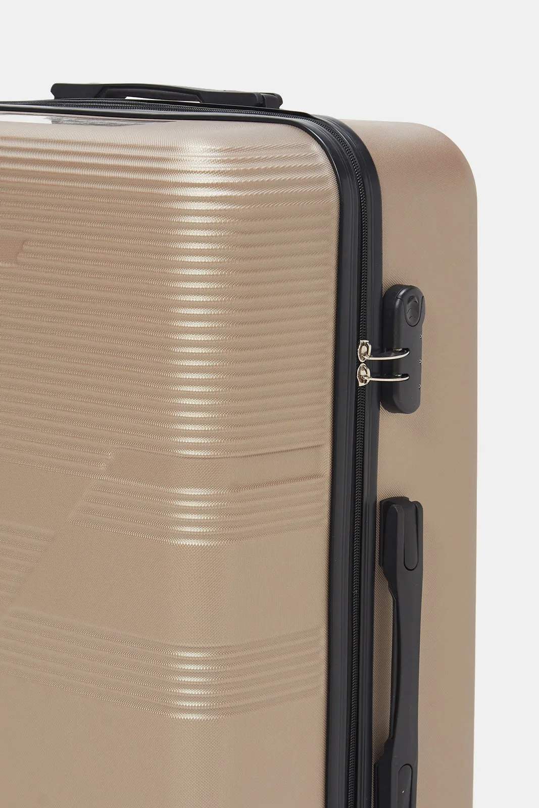 Gold Textured Abs Trolley Luggage (24Inch)